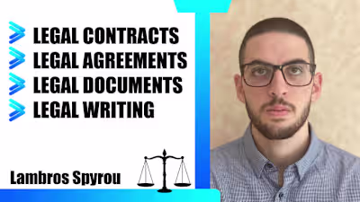 Fiverr gig: Expertly writing legal contracts/ agreements