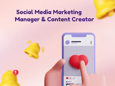 Social media marketing manager and content creator