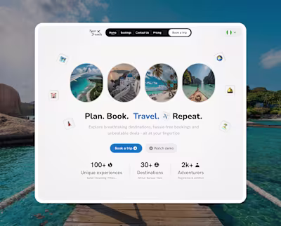 Travel Agency Website Design