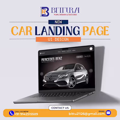 Car landing page Ui design by bittu rai :: Behance