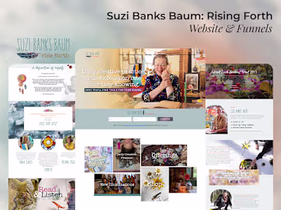 Kajabi Website Design for Suzi Banks Baum