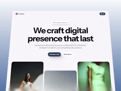 Luxina — Brand Studio Website