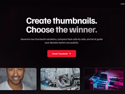 Hookshot — AI-powered thumbnail creation + decision tool for...
