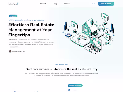 Real Estate website UI/UX design on Figma 