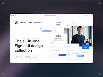 Figma UI Design Collection (UI Components, Design Documentation)