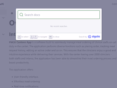 Canteen App Documentation Site