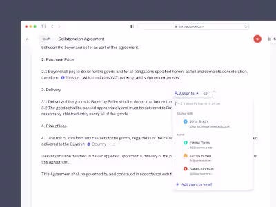 Contractbook - assigning data fields