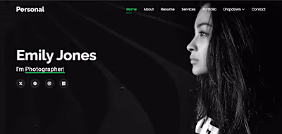 Portfolio website in Laravel, Bootstrap, MySQL