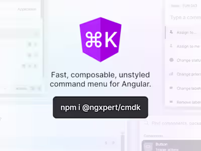 Angular Command Menu Development