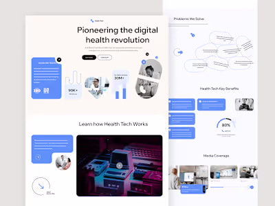 Medical Service Landing Page Design