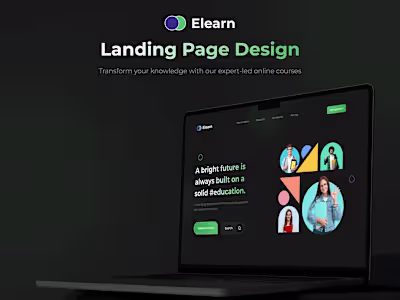 Elearn: Education Website on Behance