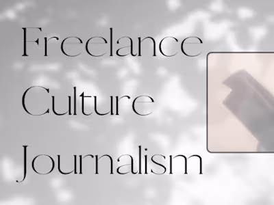 Freelance Culture Journalism