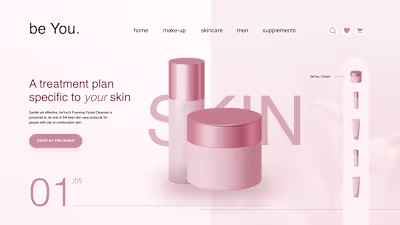 Skin Care Landing page
