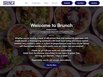 BRUNCH Website Design
