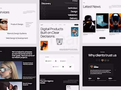 Recent design exploration - Agency Website. View details her...
