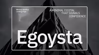 Egoysta Webflow Landing Page Design