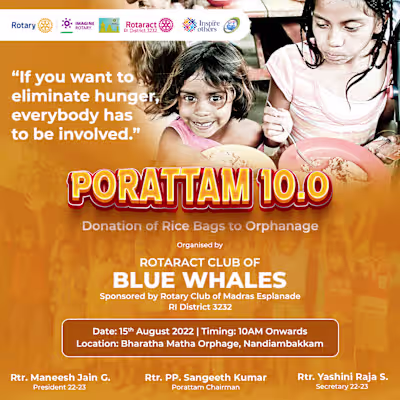 Project Posters Design for Rotary & Rotaract Clubs 
