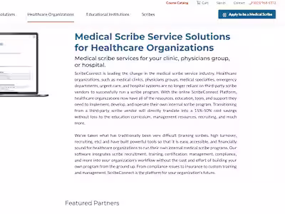 Most advanced medical scribe platform for hiring, training, and…