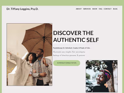 Web Redesign for Dr. Tiffany Loggins Psy.D.