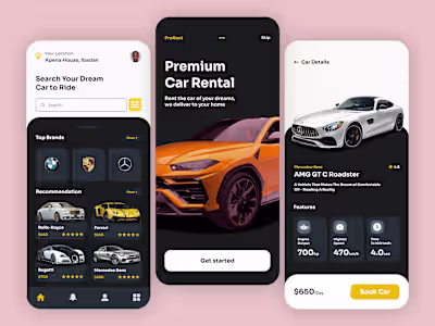 Luxury Car Rental - Mobile App