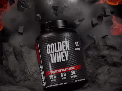 Instagram render for a protein supplement brand 