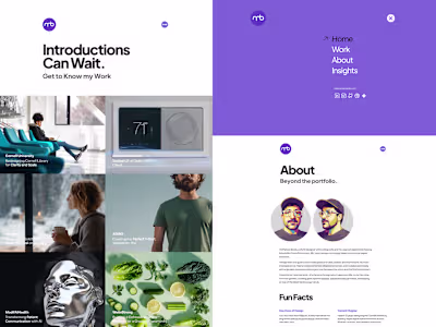 Personal Portfolio Website made in Framer/Figma