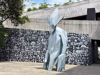 Recycled plastic sculpture 