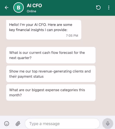 Whatsapp CFO