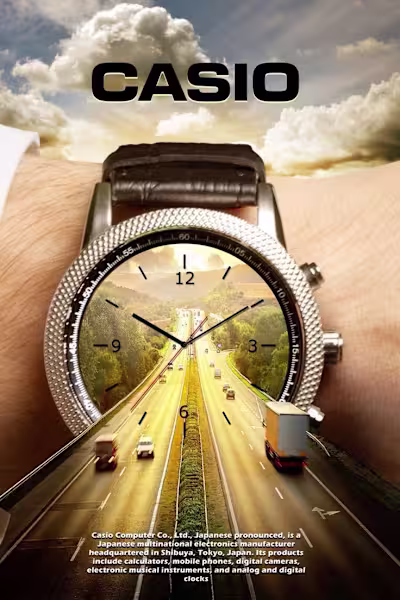 This concept ad design for Casio blends creativity and reali...