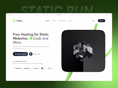 Static.run — SaaS Website UI UX Design
