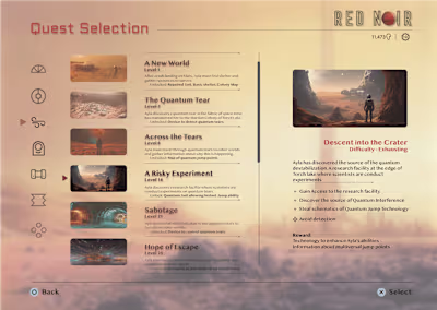 AAA Video Game - Red Noir UX Design