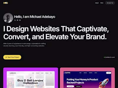 Michael Adebayo - Creative Web Developer