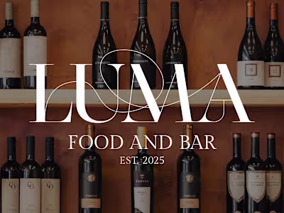 Luma food and bar branding