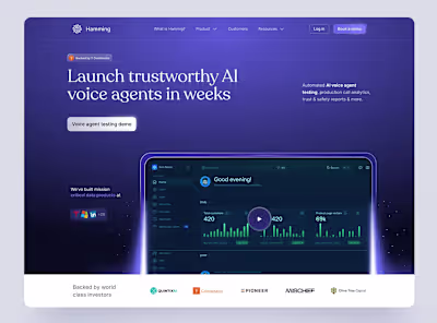 AI Voice Agent Platform – SaaS Landing Page Design Meet Hamm...