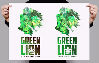 Logo design: Green Lion - Medicinal coffee