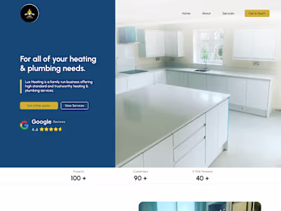 Full redesign of the Lux Heating website
