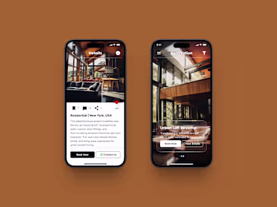 Architecture Mobile App Design with Glassmorphism Style