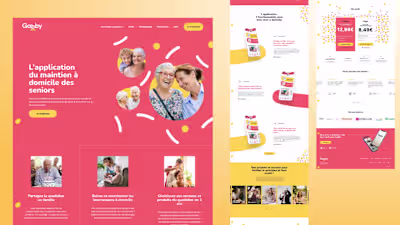 Landing page for an app