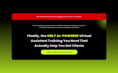 Sales Page Redesign for VA Training PH