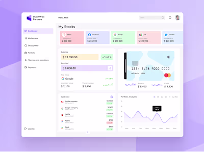 Dashboard for stock management