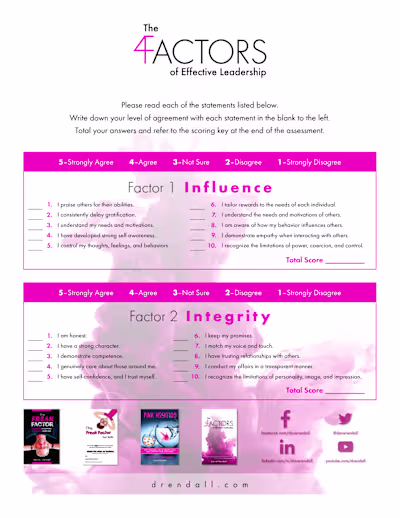 Rendall-Four Factors of Effective Leadership PDF Assessments 
