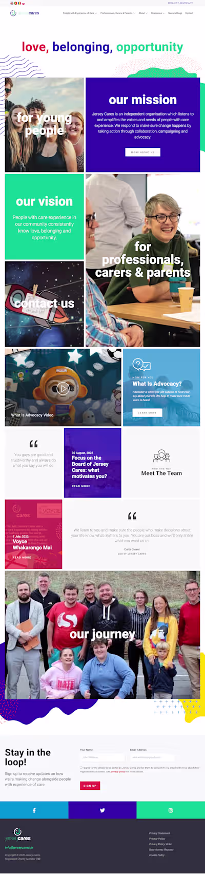 Website Copywriting - Charity - Jersey Cares