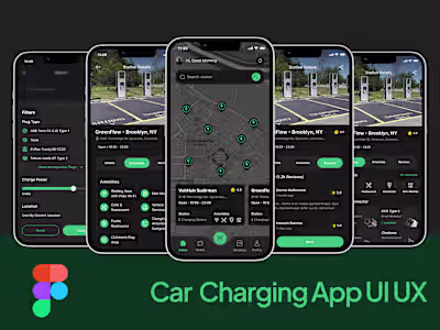 UI/UX Design for EV Charging Point Finder App