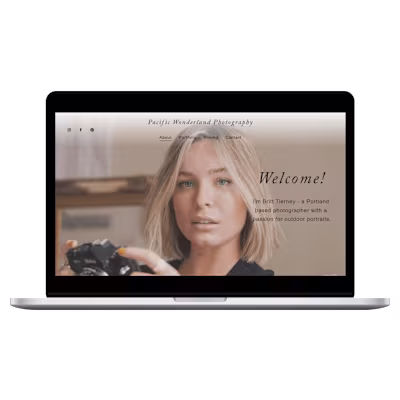 Photography Website | Pacific Wonderland Photography
