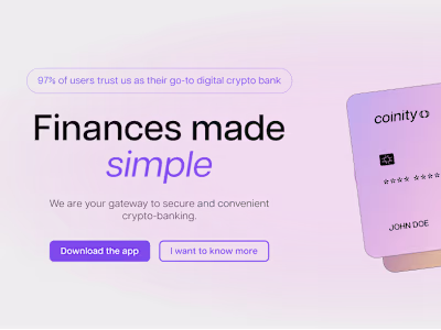 Diseño web / Banco crypto 