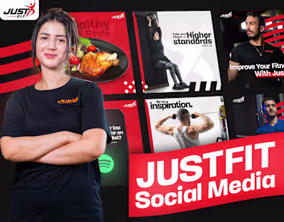 Social Media Design for JustFit Gym