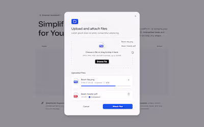 Beam 📥 Upload Modal.