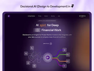 Decisional AI Framer Website Development