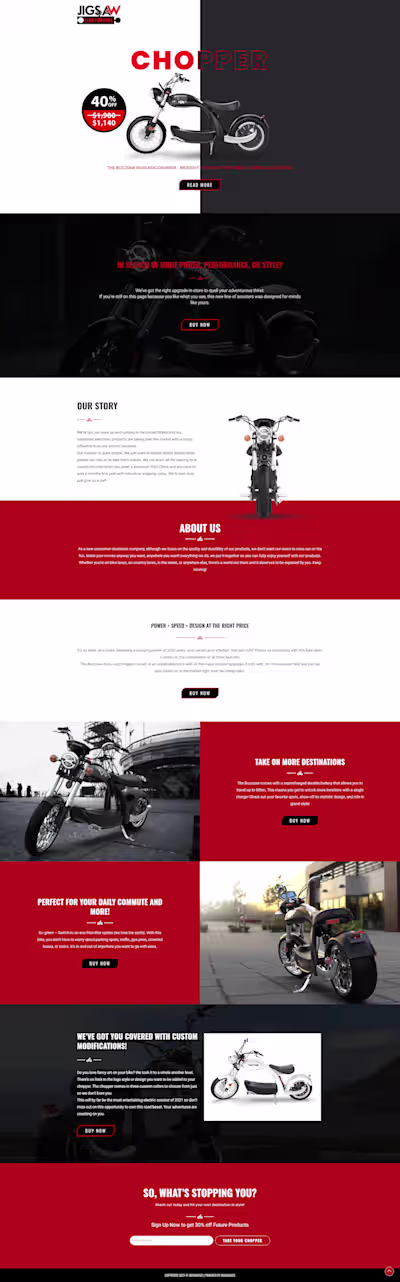Electric Scooters Landing Page