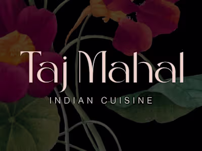 Taj Mahal Indian Cuisine Branding